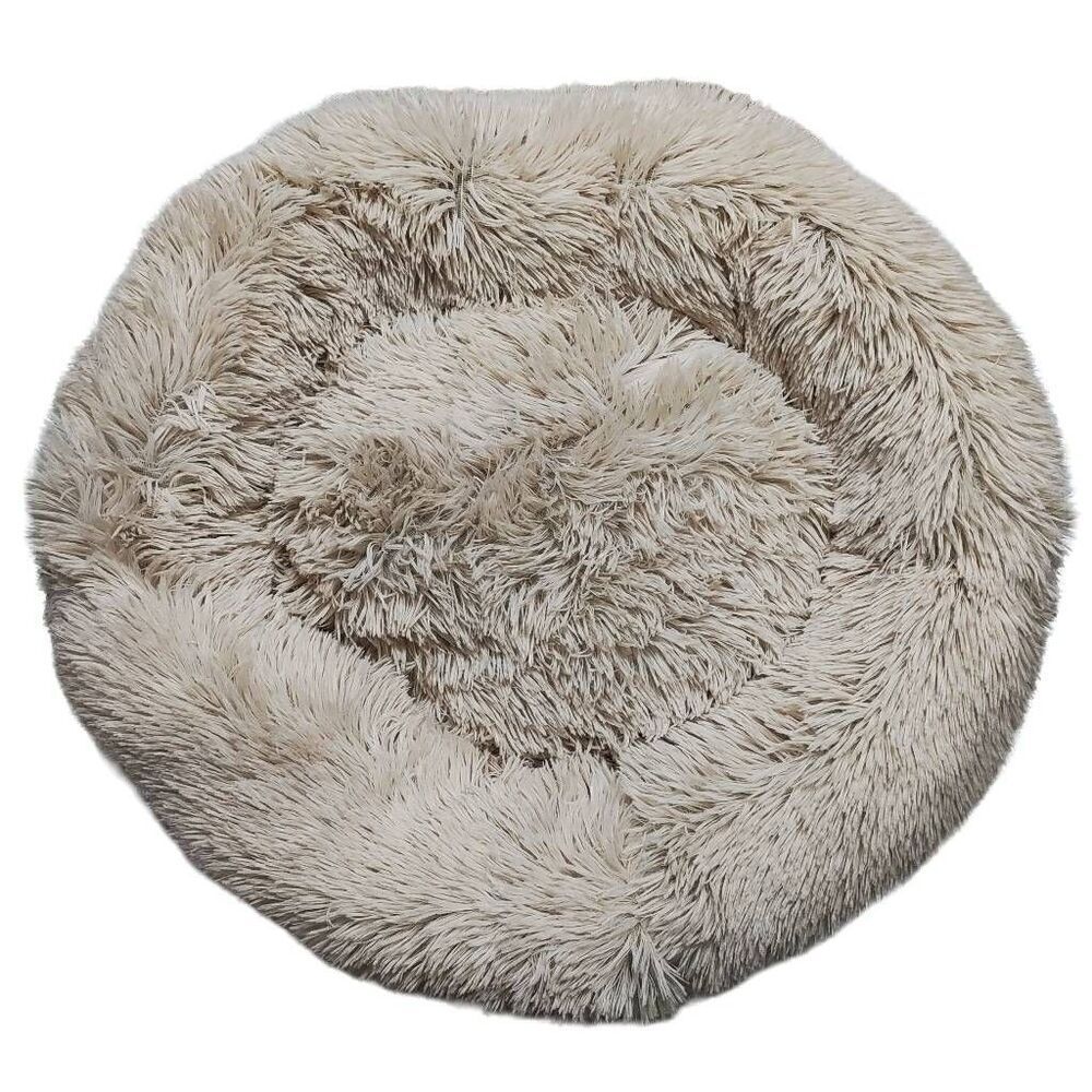 Faux Fur Calming Round Pet Bed